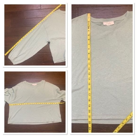 NWT Elodie Mint Brushed Knit Long Sleeve Crewneck Top Large - Picture 11 of 11